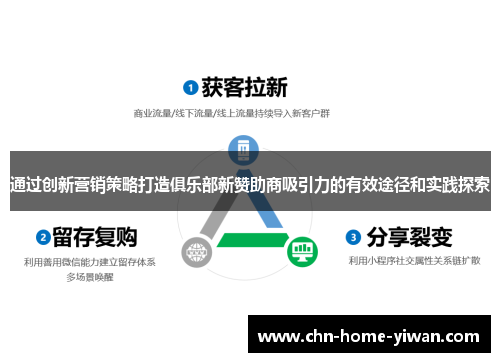 通过创新营销策略打造俱乐部新赞助商吸引力的有效途径和实践探索 通过创新营销策略打造俱乐部新赞助商吸引力的有效途径和实践探索